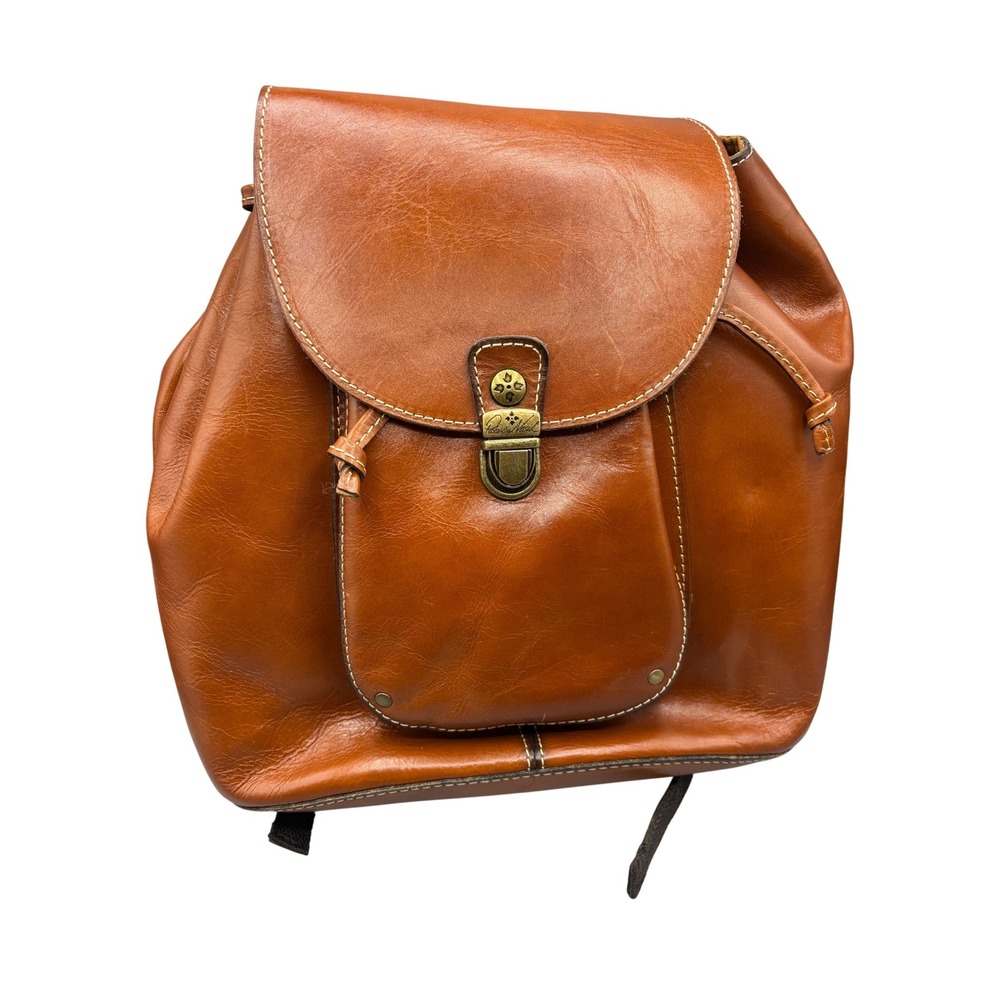 Patricia Nash Leather Backpack Drawstring Purse Bookbag Boho‎ Western Classic